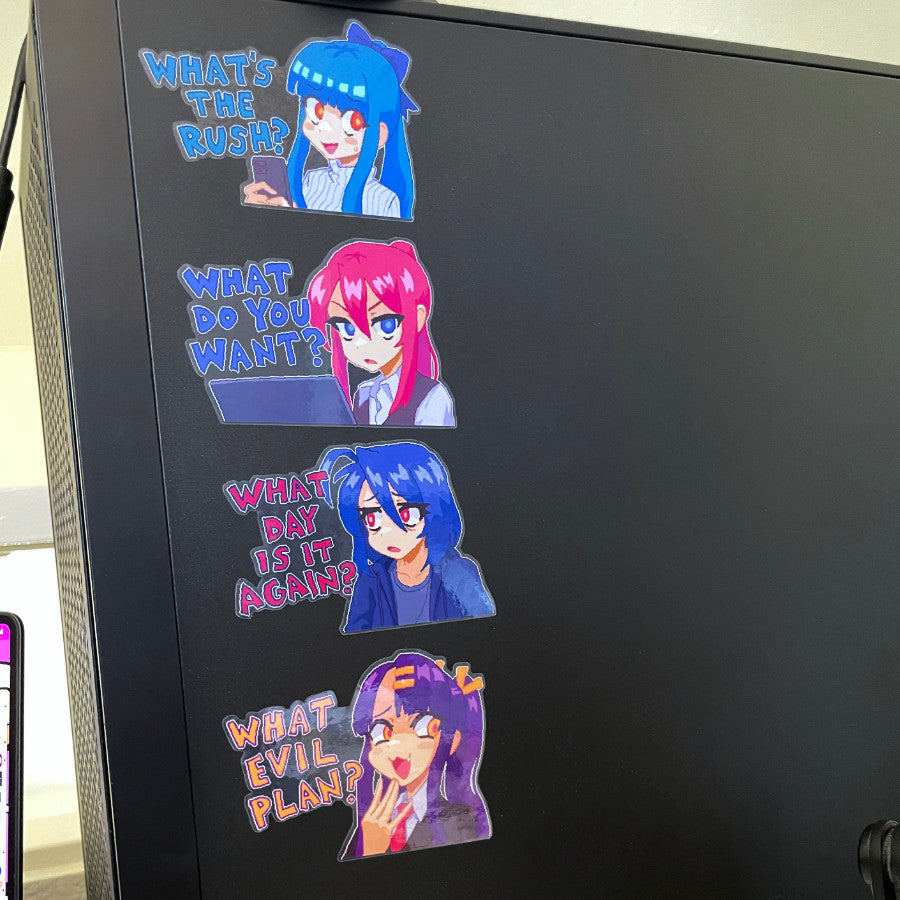 Penny "What's the Rush?" Clear Sticker