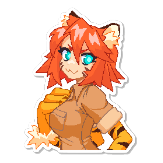 Tiger-chan (Dreams and Deadlines) Sticker